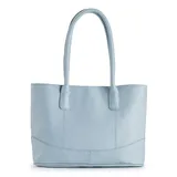 AmeriLeather Casual Leather Tote Bag, Blue