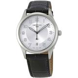 Ds-4 Silver Dial Black Leather Watch 00 - Metallic - Certina Watches