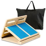 Costway 4-Level Wooden Slant Board with Anti-skid Surface
