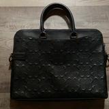 Coach Bags | Coach Briefcase Euc Black Leather Embossed | Color: Black | Size: 15 X 11.5 X 2