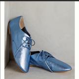 Anthropologie Shoes | Candela Dance Oxfords | Color: Blue/Silver | Size: 7.5