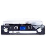 DIGITNOW Bluetooth Record Player in Black, Size 15.0 H x 13.0 W x 6.0 D in | Wayfair 7539587507