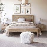 Grain Wood Furniture Greenport Solid Wood Platform Bed Metal in Brown/Gray/Green, Size 49.75 H x 65.0 W x 80.0 D in | Wayfair GP0316