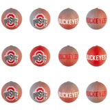 Ohio State Buckeyes Holiday Ball Ornaments 12-Pack