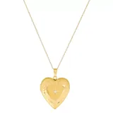 "Everlasting Gold 10k Gold & Diamond Accent Heart Locket Necklace, Women's, Size: 18"""