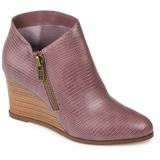 Women's Women's Tru Comfort Foam Glam Wedge Bootie by Journee Collection in Purple (Size 10 M)