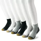 Men's GOLDTOE Sport 6-Pack Quarter-Crew Socks, Size: 6-12, Gray