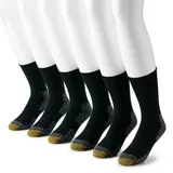 Men's GOLDTOE 6-pack Sports Short Crew Socks, Size: 6-12, Black