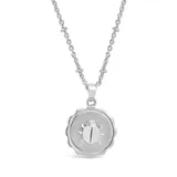 Sterling Forever Ladybug On Beaded Chain Pendant Necklace, Silver