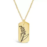 Sterling Forever Birth Flower Necklace-[May/lily Of The Valley], Gold