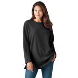 Plus Size Women's Sherpa Sweatshirt by Woman Within in Black (Size 3X)