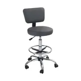 PHI VILLA Tall Drafting Office Chair with Adjustable Height and Detachable Backrest, Gray