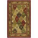 Lyndhurst 221 Multi / Red 3'-3" X 5'-3" Small Rectangle Rug by Safavieh in Multi Red