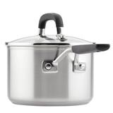 Kitchenaid 2qt. Stainless Steel Saucepan w/ Lid Stainless Steel in Gray, Size 7.75 H x 8.37 W in | Wayfair 71020