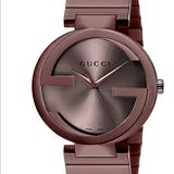 Gucci Accessories | Gucci Authentic Mens Interlocking Xl Pvd Watch | Color: Brown | Size: Os
