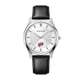 "Men's Wenger by Swiss Army Silver Western Kentucky Hilltoppers City Classic Leather Bracelet Watch"