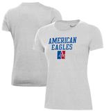 Women's Under Armour Gray American University Eagles Performance T-Shirt