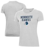 Women's Under Armour Gray Monmouth Hawks Performance T-Shirt