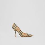 Vintage Check Point-toe Pumps - Natural - Burberry Heels