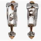 Gold Safety Pin And Stud Hoop Earrings - Metallic - Alexander McQueen Earrings