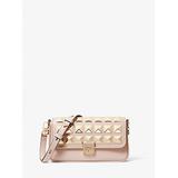 Michael Kors Bradshaw Small Studded Leather Shoulder Bag Pink One Size
