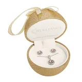 Brilliance Crystal Necklace and Earrings Set, Women's, Pink