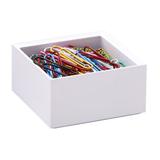 Inbox Zero Stackable Storage Desk Organizer Plastic in White, Size 2.28 H x 3.74 W x 2.28 D in | Wayfair D82B40E0C6C44A0396A953744ADD795A