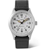 Expedition North 38mm Hand-wound Stainless Steel And Leather Watch - White - Timex Watches