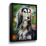 Red Barrel Studio® Saluki Sighted by Aldridge - Graphic Art on Canvas & Fabric in Green, Size 8.0 H x 1.5 W x 2.0 D in | Wayfair