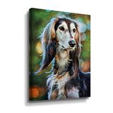 Red Barrel Studio® Saluki Sighted by Aldridge - Graphic Art on Canvas Canvas, Cotton in Green, Size 8.0 H x 1.5 W x 2.0 D in | Wayfair