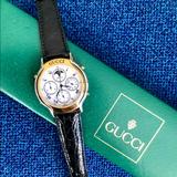 Gucci Accessories | Beautiful Gucci Moon Face Watch For Man | Color: Gold/White | Size: Os