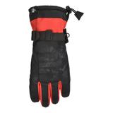 Grand Sierra Boys' Ski gloves Black/Red - Black & Red Camo Snowboard Gloves