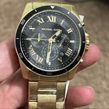 Michael Kors Accessories | Michael Kors Mens Gold Watch | Color: Black/Gold | Size: Os
