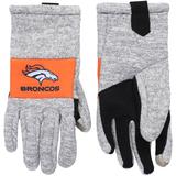 Men's FOCO Gray Denver Broncos Team Knit Gloves
