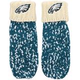 FOCO Midnight Green Philadelphia Eagles Confetti Cream Mittens