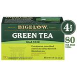 Bigelow Classic Green Tea, Tea Bags, 20 Ct (4 Boxes)