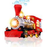 CifToys Bubble Blowing Toy Train - Battery Powered Steam Bubbles Locomotive Engine Car- Colorful Lights & Fun Sounds - Constant Motion & Automatic Change of Direction ? 3 and Up