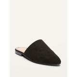 Faux-Suede Pointy-Toe Mule Flats for Women