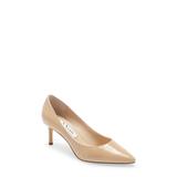 Nina60 Pointy Toe Pump, Size 6.5 in Latte Faux Leather at Nordstrom