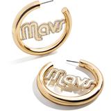 Women's Gold Dallas Mavericks Logo Hoop Earrings