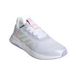 adidas Women's Sneakers FTWWHT/PRPTNT/SOLRED - Cloud White & Solar Red QT Racer Sport Running Shoe - Women