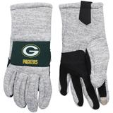 Men's FOCO Gray Green Bay Packers Team Knit Gloves