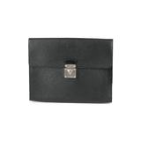 Louis Vuitton Leather Laptop Bag: Black Solid Bags