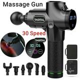Tagital 6 Heads 30 Speeds Muscle Massage Gun- Professional Powerful Handheld Deep Tissue Muscle Massager- Percussion Massager for Trigger Points and Muscle Recovery for High Performance Athletes