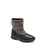 Hunter Original Waterproof Insulated Short Snow Boot, Size 12 in Grey/Black at Nordstrom