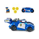 Paw Patrol, Chases 2-in-1 Transforming Movie City Cruiser Toy Car with Motorcycle, Lights and Sounds and Collectible Action Figure