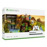 Microsoft Xbox One S 1TB Minecraft Creators Bundle, White, 234-00655
