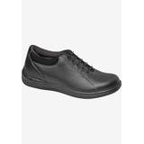 Extra Wide Width Women's Tulip Oxford Flat by Drew in Black Calf (Size 7 WW)