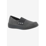 Extra Wide Width Women's Posy Flat by Drew in Black Canvas (Size 7 WW)