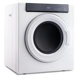 Antfurniture 2.6 Cubic Feet Cu. Ft. High Efficiency Electric Dryer w/ Steam Dry in White, Stainless Steel in Gray, Size 27.5 H x 21.5 W x 23.6 D in